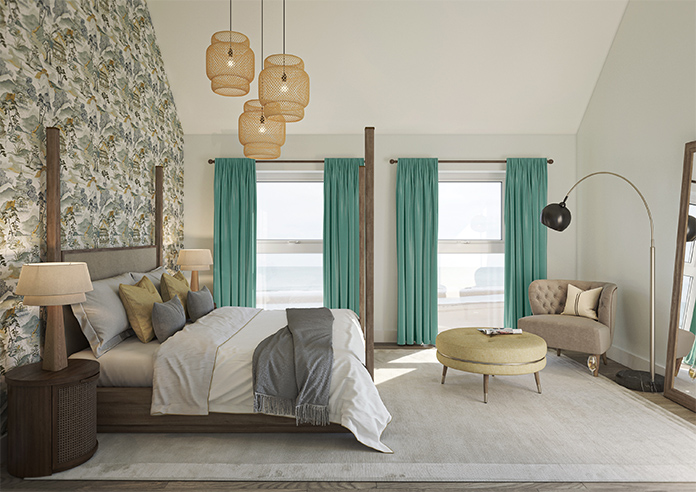 Akoya Faux Silk, Lustre Emerald Green - Made to Measure Curtain - Image 15